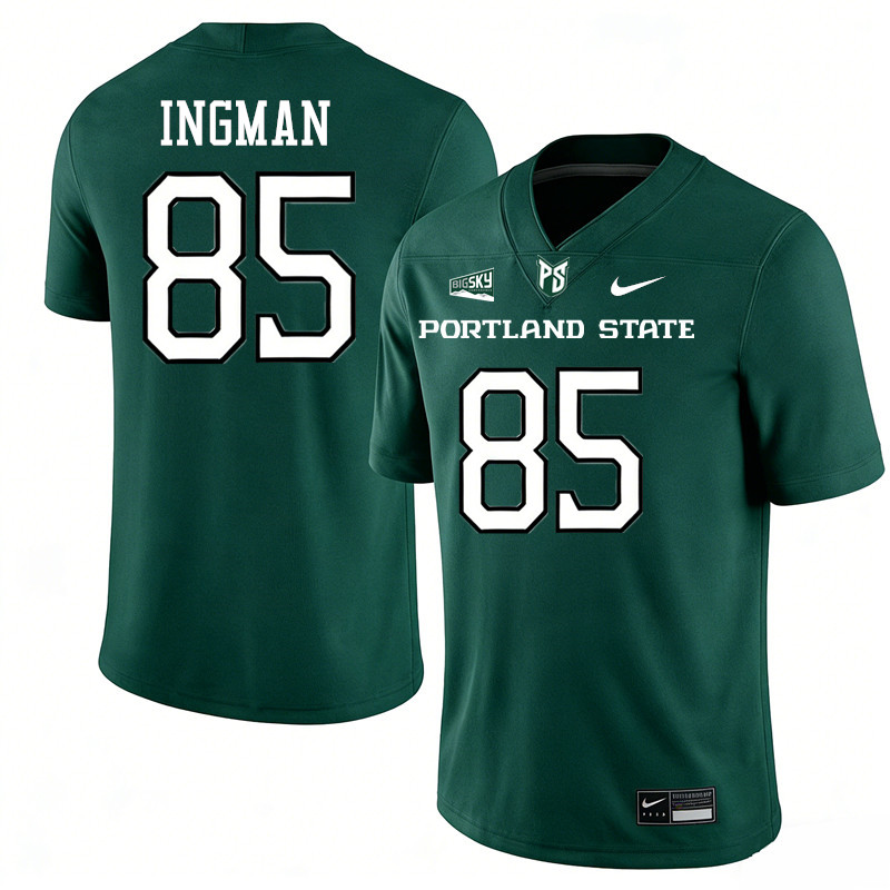 Portland State Vikings #85 Kristian Ingman College Footbaall Jerseys,Uniforms Stitched-Green